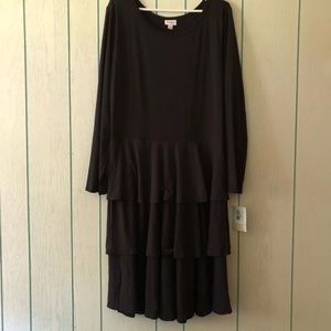 BRAND NEW Solid Black Lularoe Georgia Dress